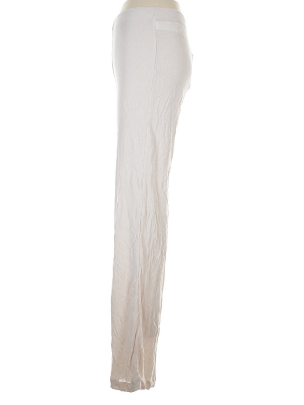 Zara Cream Wide Leg Knit Pants High Rise Pull On Stretch Sweater Pants M - Picture 4 of 6